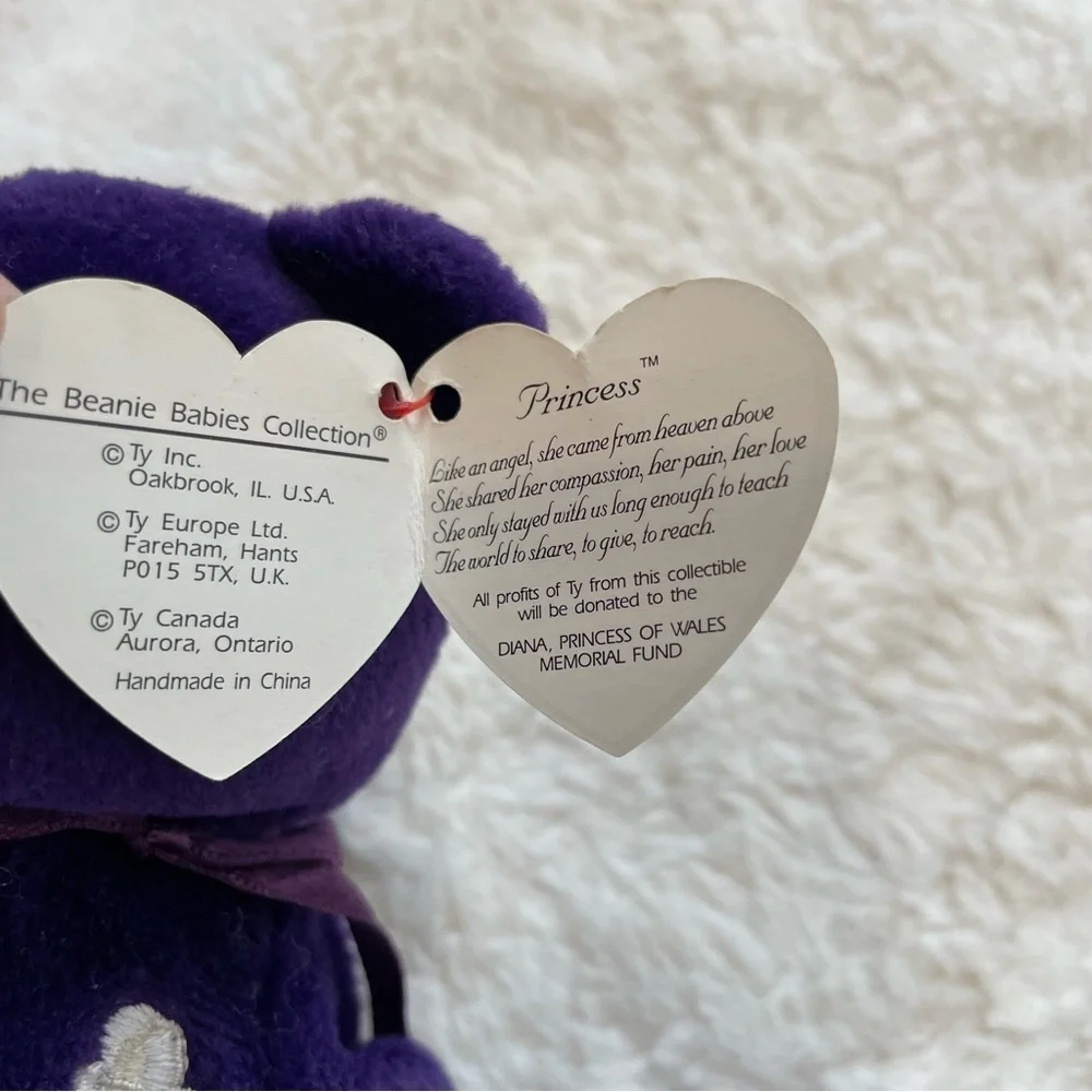 Rare Collectible Alert: 1st Edition Ty Beanie Baby PRINCESS Diana‎ Bear 1997